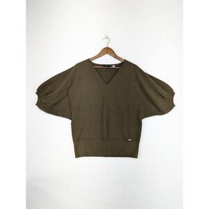 T Tahari Olive V-Neck Sweater
